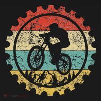 Mountain Biking Gear Retro Vintage Mtb Bicycle Bike Rider T-Shirt thumb 7