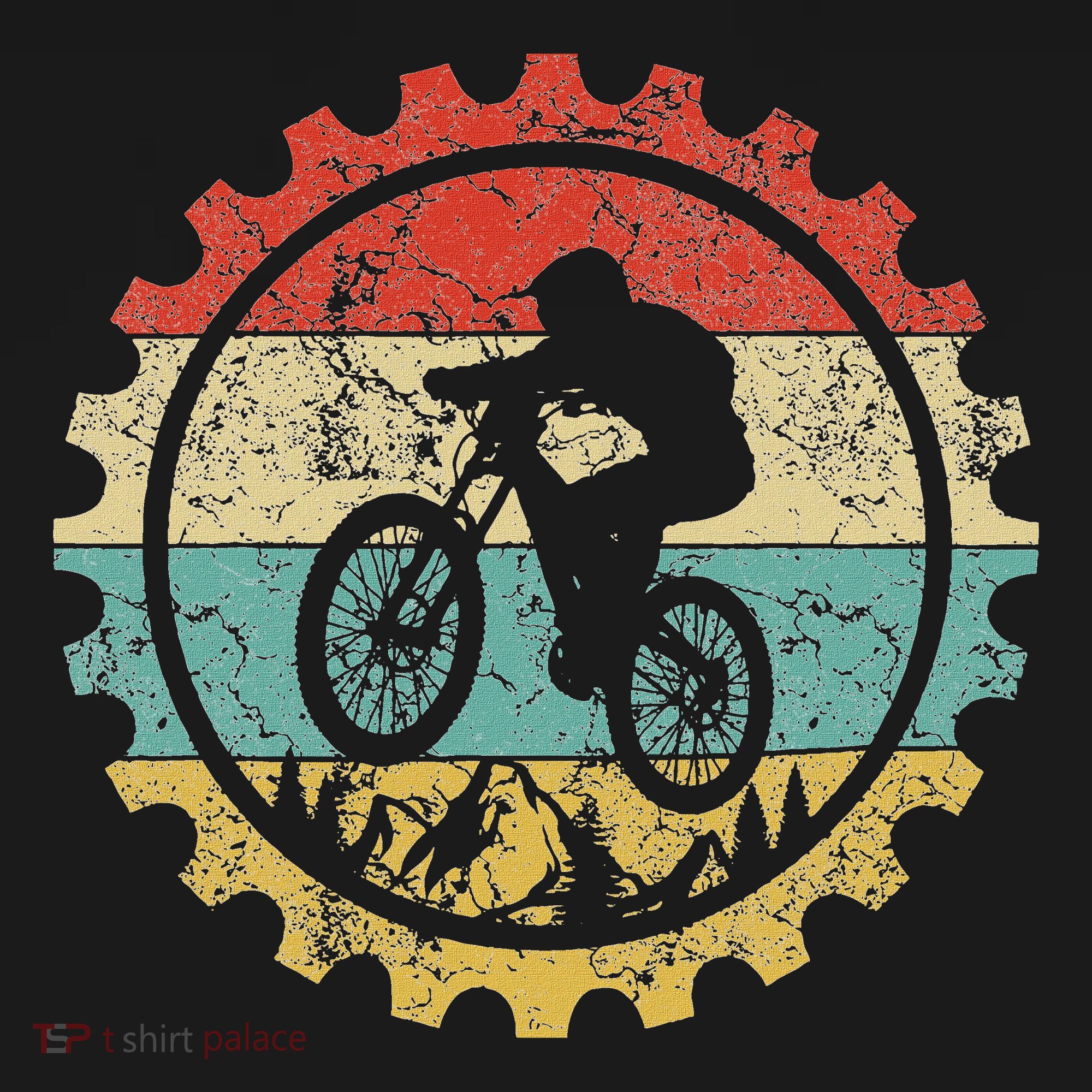 Mountain Biking Gear Retro Vintage Mtb Bicycle Bike Rider T-Shirt