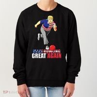 Make Bowling Great Again Funny Trump Bowling Gift Women's Sweatshirt thumb 0