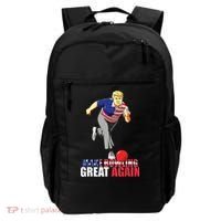 Make Bowling Great Again Funny Trump Bowling Gift Backpack thumb 0