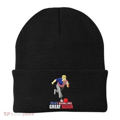 Make Bowling Great Again Funny Trump Bowling Gift Beanie