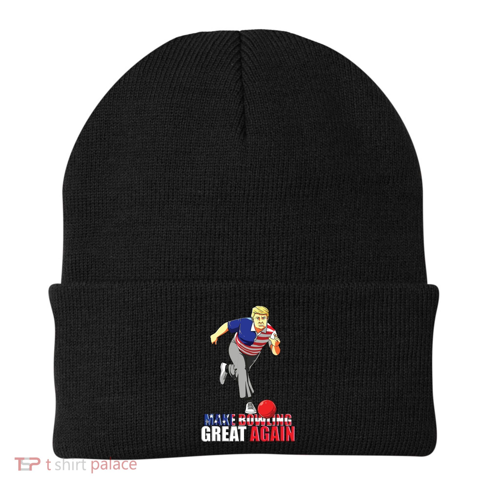 Make Bowling Great Again Funny Trump Bowling Gift Beanie