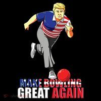 Make Bowling Great Again Funny Trump Bowling Gift Women's Hoodie thumb 2