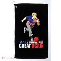 Make Bowling Great Again Funny Trump Bowling Gift Golf Towel thumb 0