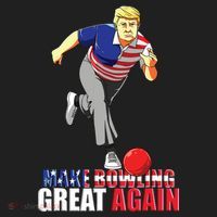Make Bowling Great Again Funny Trump Bowling Gift Golf Towel thumb 3