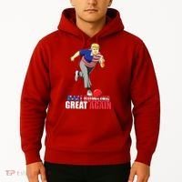 Make Bowling Great Again Funny Trump Bowling Gift Hoodie thumb 2