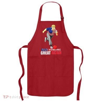 Make Bowling Great Again Funny Trump Bowling Gift Apron