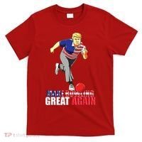 Make Bowling Great Again Funny Trump Bowling Gift T-Shirt thumb 0