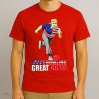 Make Bowling Great Again Funny Trump Bowling Gift T-Shirt thumb 3