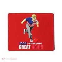 Make Bowling Great Again Funny Trump Bowling Gift Mousepad thumb 0