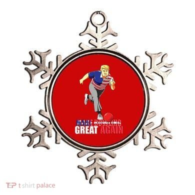 Make Bowling Great Again Funny Trump Bowling Gift Ornament