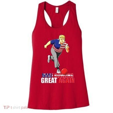 Make Bowling Great Again Funny Trump Bowling Gift Women's Tank Top