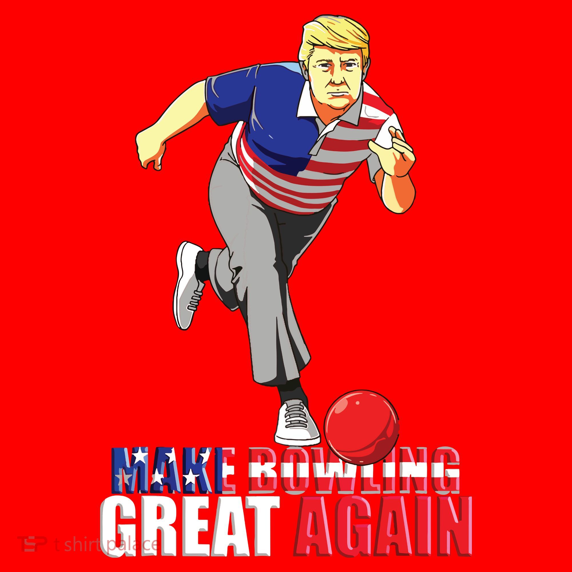 Make Bowling Great Again Funny Trump Bowling Gift Women's Tank Top