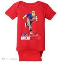 Make Bowling Great Again Funny Trump Bowling Gift Baby Bodysuit thumb 0