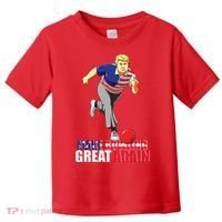 Make Bowling Great Again Funny Trump Bowling Gift Toddler T-Shirt thumb 0