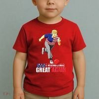Make Bowling Great Again Funny Trump Bowling Gift Toddler T-Shirt thumb 2