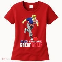 Make Bowling Great Again Funny Trump Bowling Gift Women's T-Shirt thumb 0