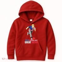 Make Bowling Great Again Funny Trump Bowling Gift Kids Hoodie thumb 0