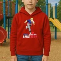 Make Bowling Great Again Funny Trump Bowling Gift Kids Hoodie thumb 2