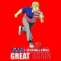 Make Bowling Great Again Funny Trump Bowling Gift Kids Long Sleeve Shirt thumb 2