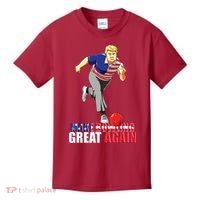 Make Bowling Great Again Funny Trump Bowling Gift Kids T-Shirt thumb 0