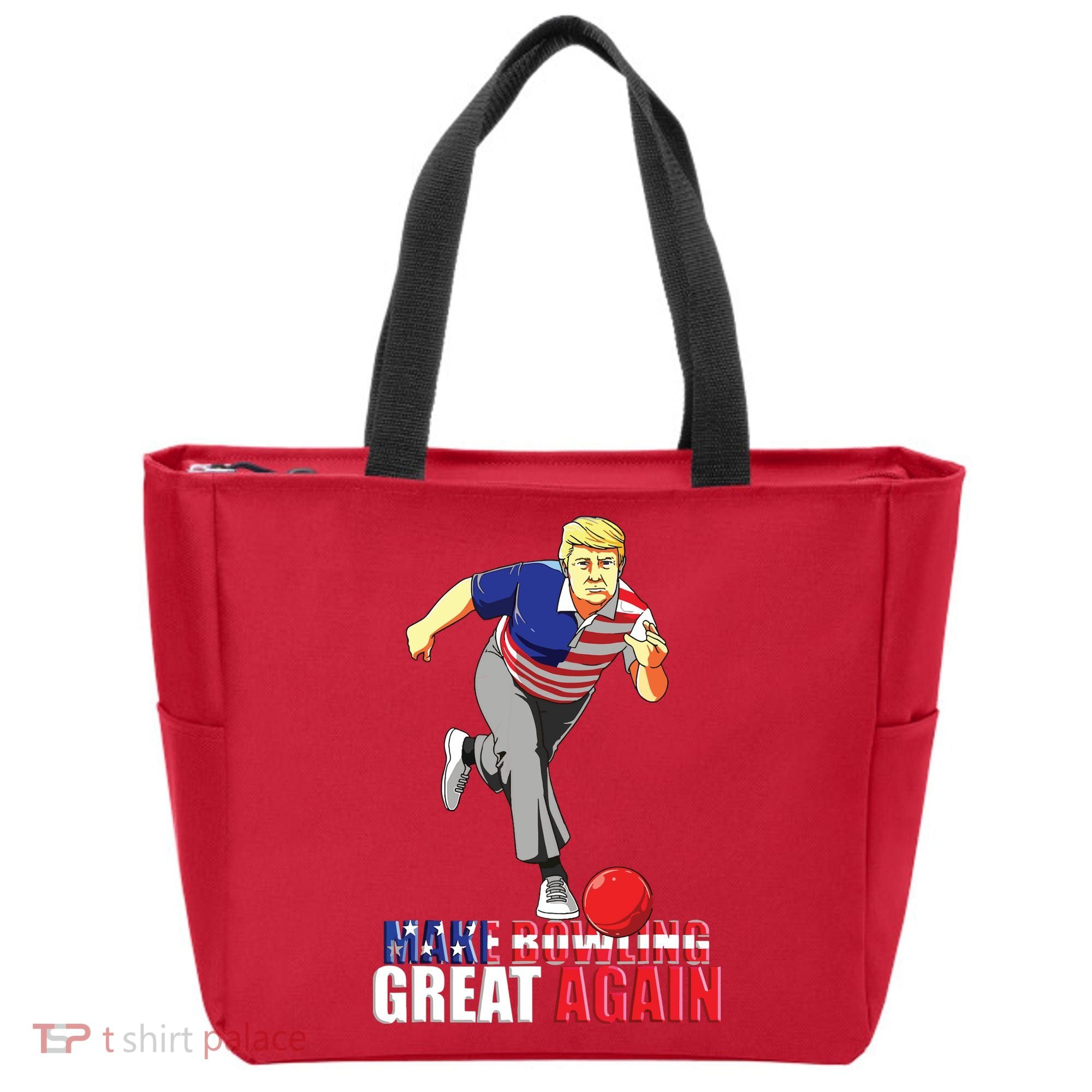 Make Bowling Great Again Funny Trump Bowling Gift Tote Bag