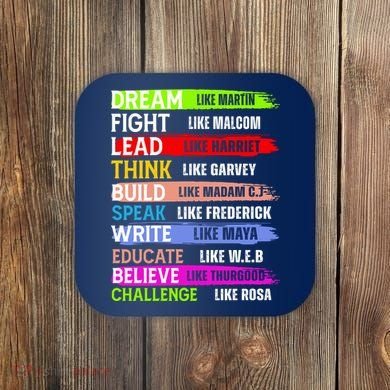 Martin Black History Month African Pride Coaster