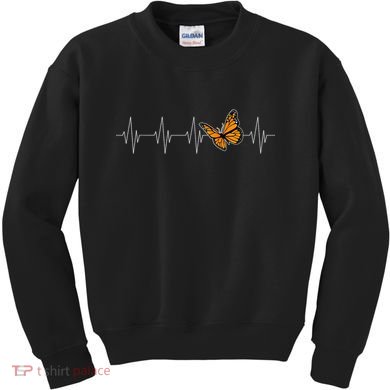 Monarch Butterflies Heartbeat Cute Milkweed Butterfly Lover Kids Sweatshirt