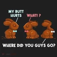 My Butt Hurts Chocolate Bunny Easter Funny Women's Sweatshirt thumb 2