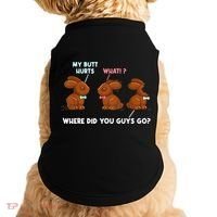 My Butt Hurts Chocolate Bunny Easter Funny Doggie Tank thumb 0