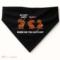 My Butt Hurts Chocolate Bunny Easter Funny USA-Made Doggie Bandana thumb 0