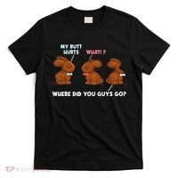 My Butt Hurts Chocolate Bunny Easter Funny T-Shirt thumb 0