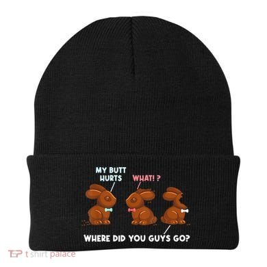 My Butt Hurts Chocolate Bunny Easter Funny Beanie