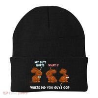 My Butt Hurts Chocolate Bunny Easter Funny Beanie thumb 0
