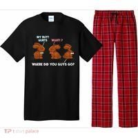 My Butt Hurts Chocolate Bunny Easter Funny Pajama Set thumb 0