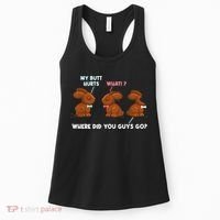 My Butt Hurts Chocolate Bunny Easter Funny Women's Tank Top thumb 0