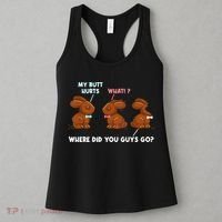 My Butt Hurts Chocolate Bunny Easter Funny Women's Tank Top thumb 3