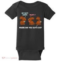 My Butt Hurts Chocolate Bunny Easter Funny Baby Bodysuit thumb 0