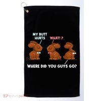 My Butt Hurts Chocolate Bunny Easter Funny Golf Towel thumb 0