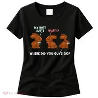 My Butt Hurts Chocolate Bunny Easter Funny Women's T-Shirt thumb 0