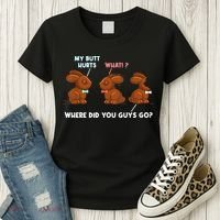 My Butt Hurts Chocolate Bunny Easter Funny Women's T-Shirt thumb 3