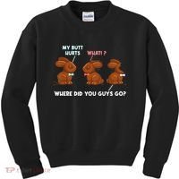 My Butt Hurts Chocolate Bunny Easter Funny Kids Sweatshirt thumb 0
