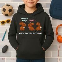 My Butt Hurts Chocolate Bunny Easter Funny Kids Hoodie thumb 2