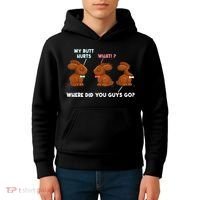 My Butt Hurts Chocolate Bunny Easter Funny Kids Hoodie thumb 4