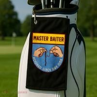 Master Baiter Hooked Since Day One Golf Towel thumb 2