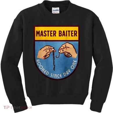 Master Baiter Hooked Since Day One Kids Sweatshirt