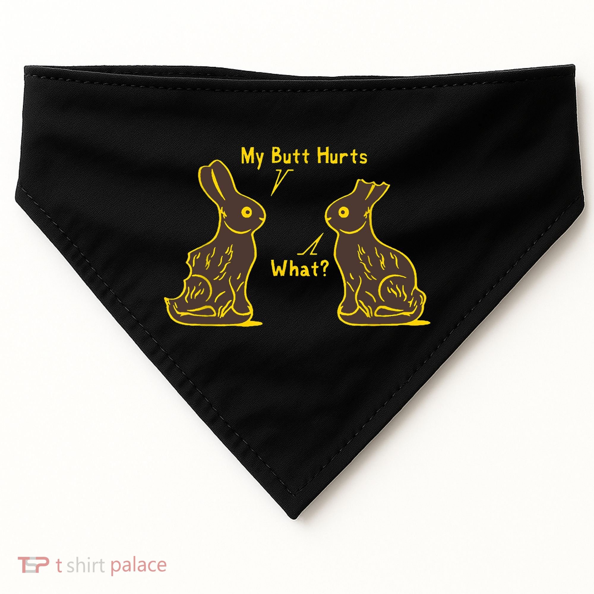 My Butt Hurts What Funny Easter Bunny USA-Made Doggie Bandana