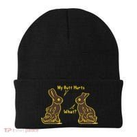 My Butt Hurts What Funny Easter Bunny Beanie thumb 0
