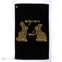 My Butt Hurts What Funny Easter Bunny Golf Towel thumb 0