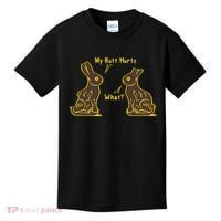 My Butt Hurts What Funny Easter Bunny Kids T-Shirt thumb 0